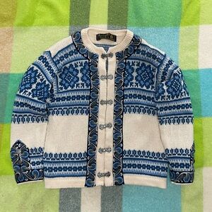 Vintage Nordstrikk Women's Knitted Wool Cardigan Sweater